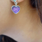 Aretes en gema Amatista Africana