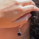 Aretes Amatista trabajados en filigrana en plata 950