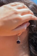 Aretes Amatista trabajados en filigrana en plata 950