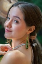 Aretes de semillas naturales de la selva Peruana en plata 950