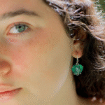 Aretes en plata 950 con Ópalo Andino