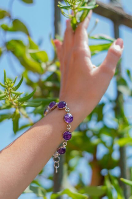 Pulsera Amatista en plata 950