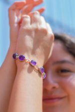 Pulsera Amatista en plata 950 - Imagen 2