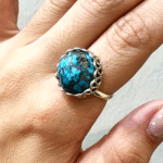 Anillo de turquesa en plata 950